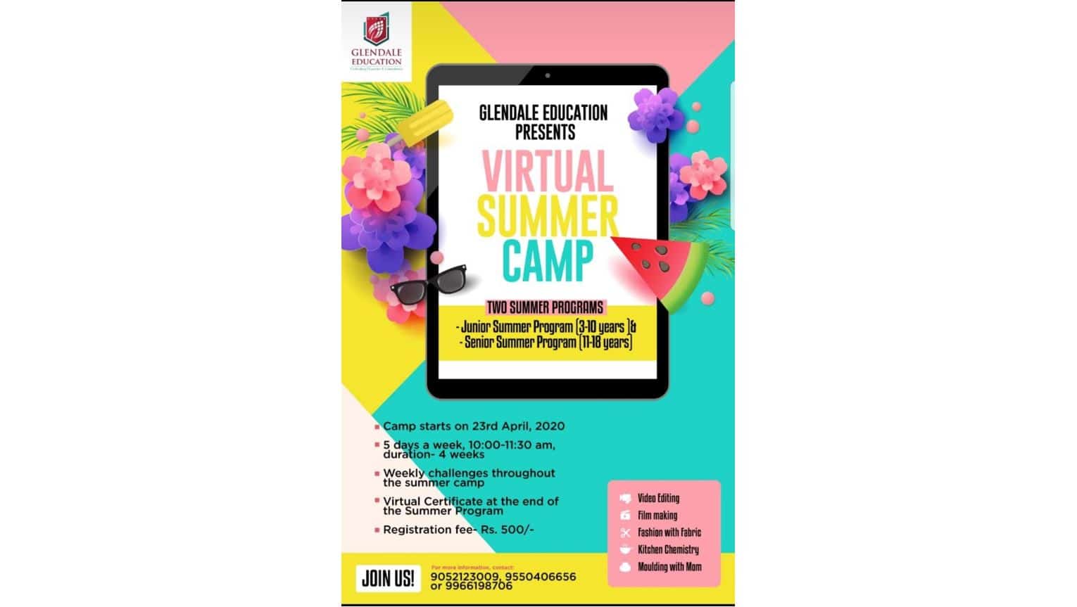 Glendale Education's Virtual Summer Camps-ONLINE, Pune - Kidwise