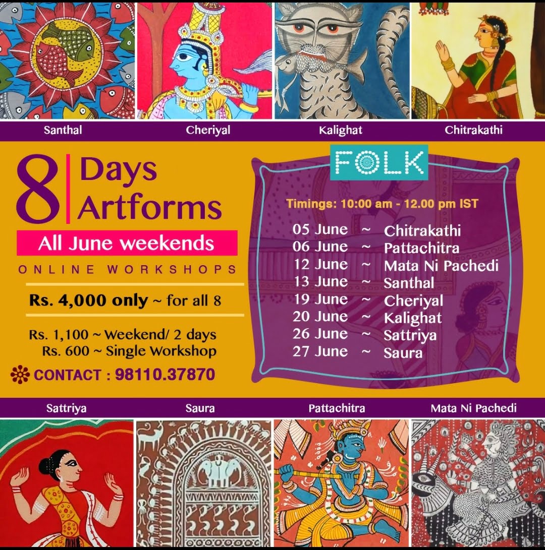 8 Days L 8 Folk Arts - Workshop For 9+ Years-Online Only, Pune - Kidwise